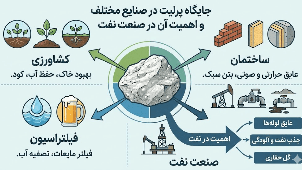 Porous cellular matrix of expanded perlite for oil filtration and insulation